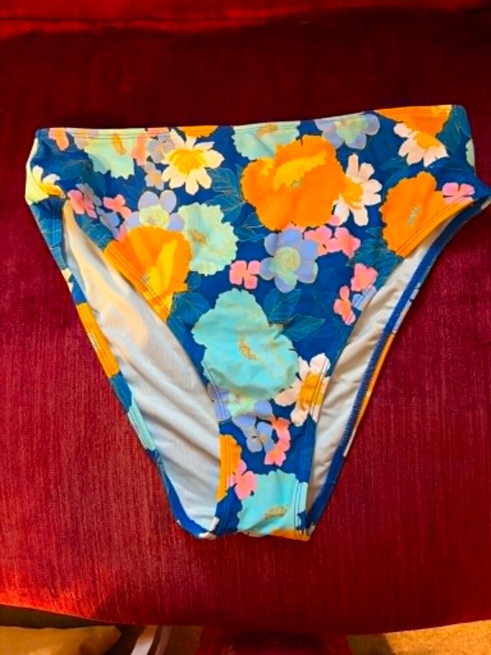 NWT Cupshe Swim Bikini Bottom Floral Multicolor Swimwear Large